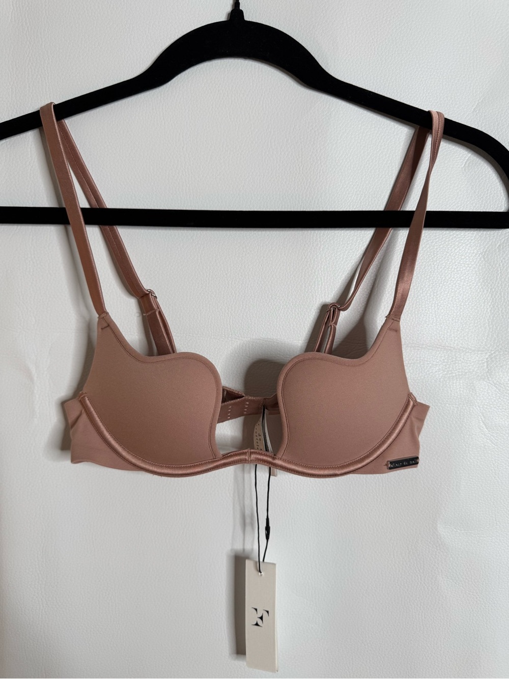Fleur du Mal Molded Push-Up Bra in Nude Rose